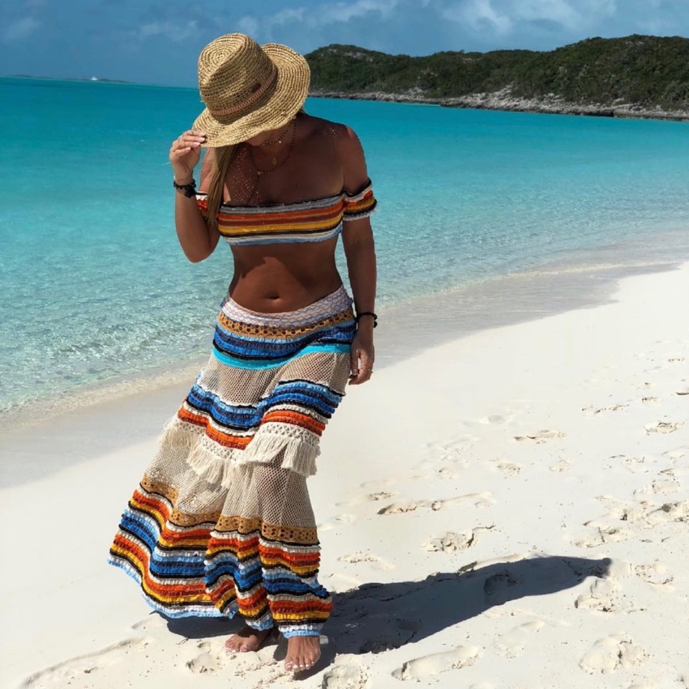 Beachwear, resortwear, beautiful skirt! Size M, made in Italy